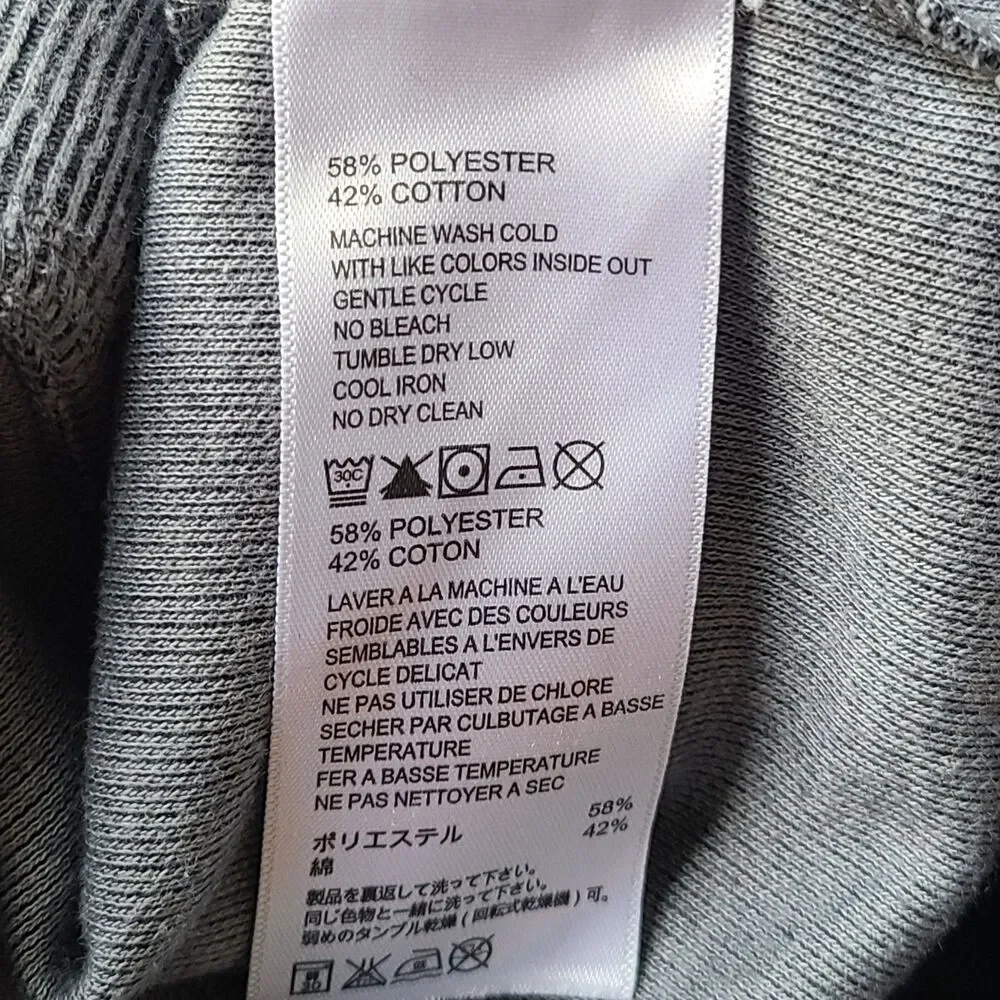 Tommy Bahama Mens L Gray Quarter Button Mock Neck Pullover Sweater Cotton Blend